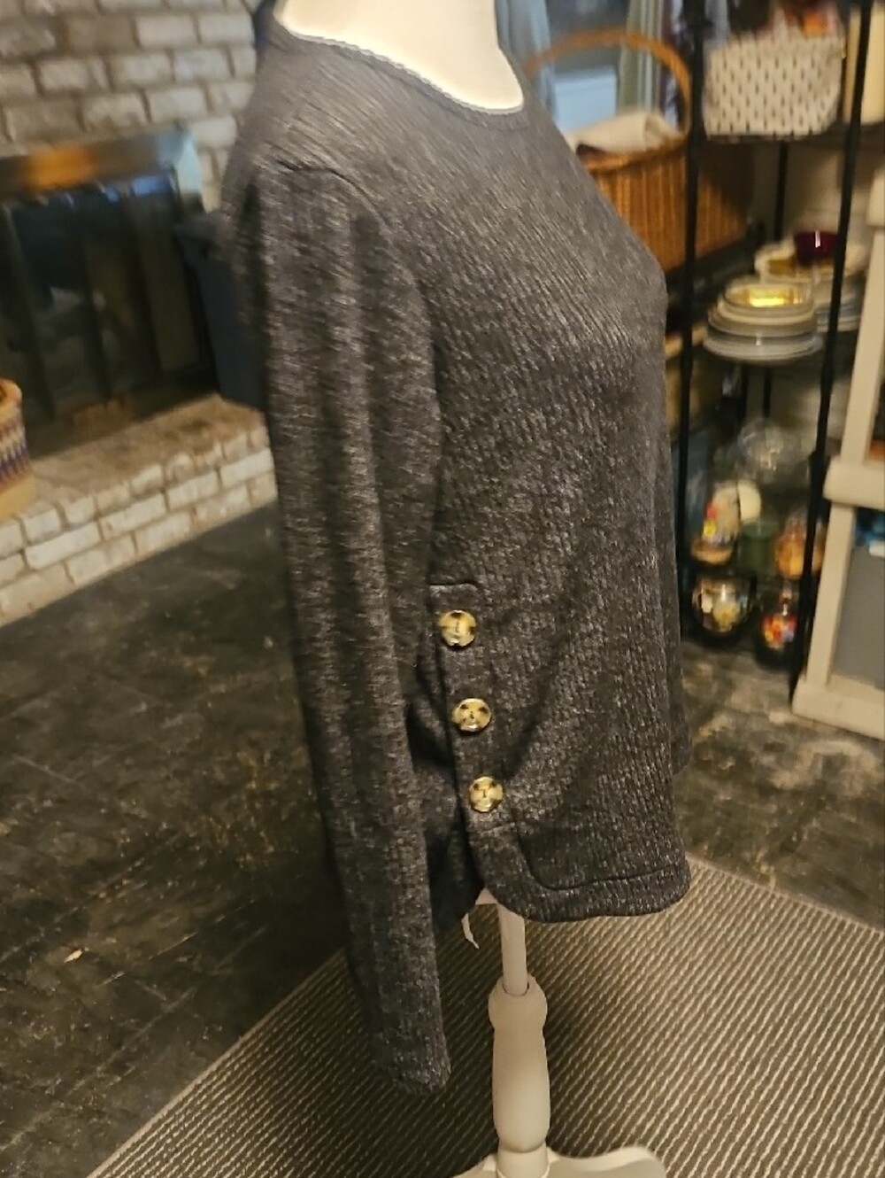 Misia Charcoal Gray Knit Sweater - Picture 5 of 6